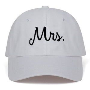 Mr. Mrs. Letter Embroidery Baseball Cap