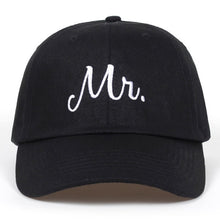 Load image into Gallery viewer, Mr. Mrs. Letter Embroidery Baseball Cap